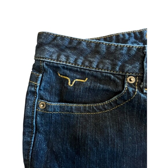 Kimes Ranch Betty Jeans Women Tag 4/32 Mid Rise Straight Leg Bootcut Dark Blue - Picture 6 of 8
